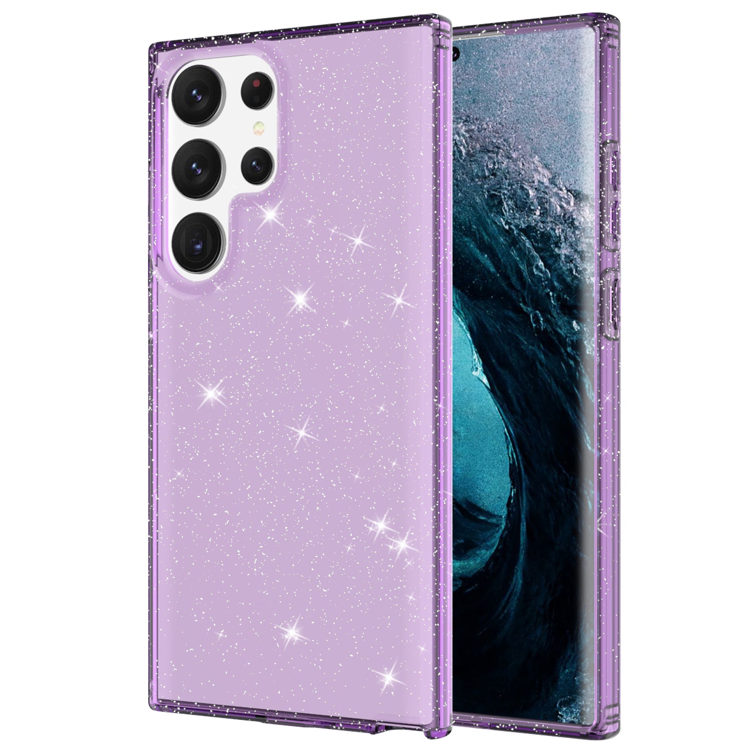For Samsung Galaxy S23 Ultra Phone Case Thickened Glitter Powder Clear TPU Phone Cover For Samsung Galaxy S23 Ultra Phone Case Thickened Glitter Powder Clear TPU Phone Cover